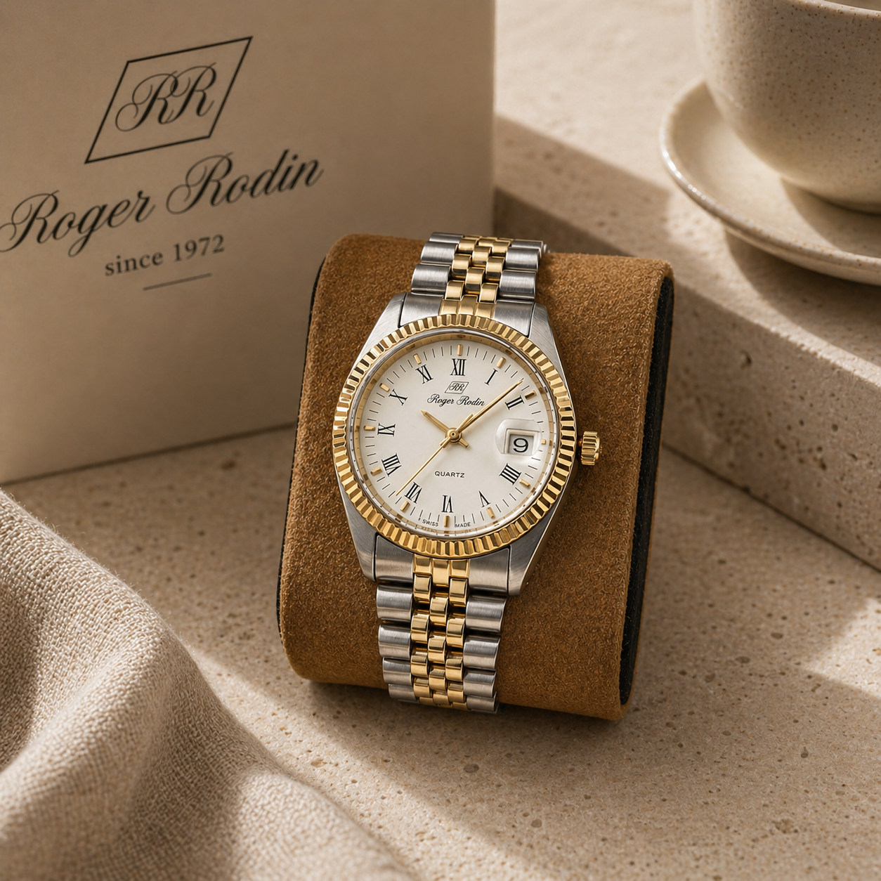 Roger Rodin two-tone Datejust-style timepiece.